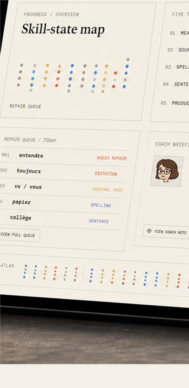 Lumiere mobile app progress screen